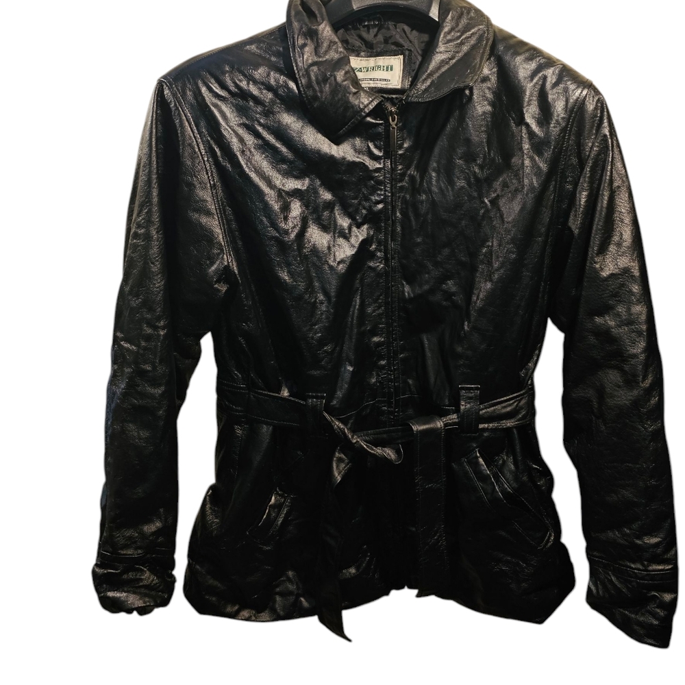 Fitz- Wright Sz. Xlarge Black Leather Jacket - image 7